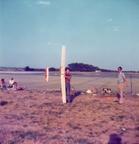 Joe Lucas with his thermal soarer at Thorney