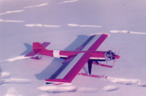 Mick Galvin's own design on skis at Thorney